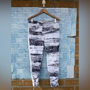 Elisa Cavaletti by Daniela Dallavalle White Trousers Pants with animal print 30